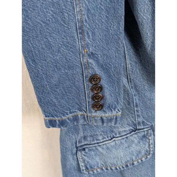 Lauren Ralph Lauren Denim Blazer Blue Women's Size 4 - Picture 9 of 15
